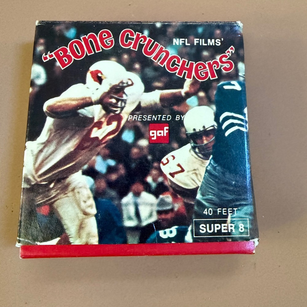 Vintage GAF Super 8 NFL Films Bone Crunchers Color Movie Film 40ft 1978